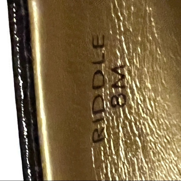 NWOT Tahari Rini open toe pumps, in brown croc print size 8 - Picture 9 of 10